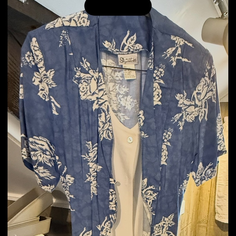 Newport News Blue and White Floral Dress